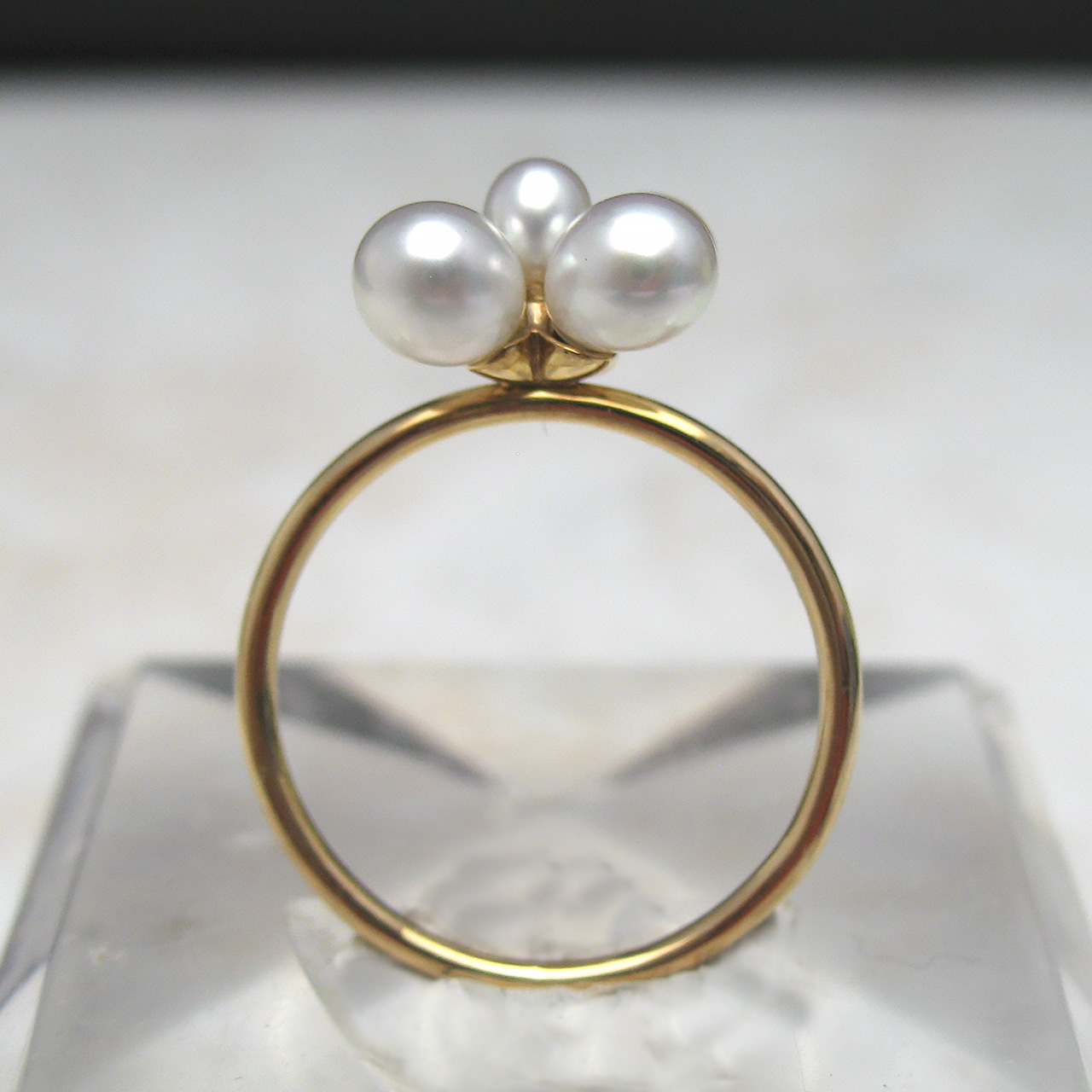 『 K18白蝶ケシ　お花リング』 - 画像 (4)