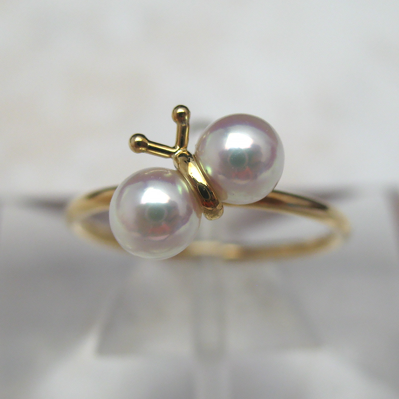 『K18あこや蝶々リング』 - 画像 (2)