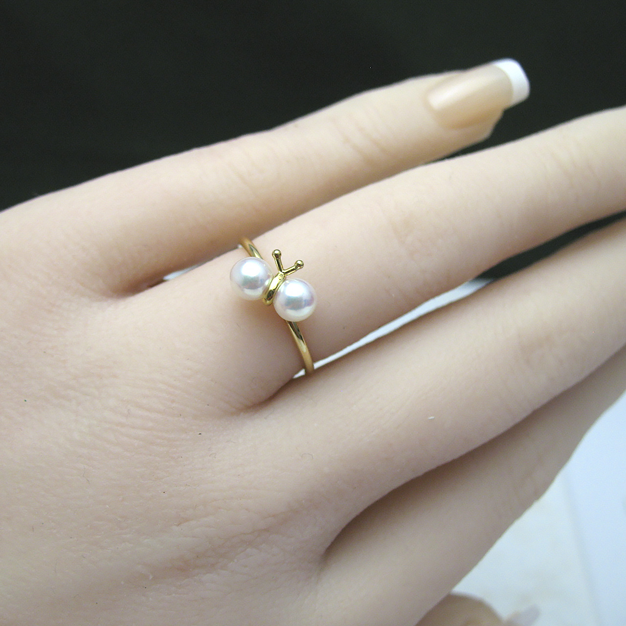 『K18あこや蝶々リング』 - 画像 (8)