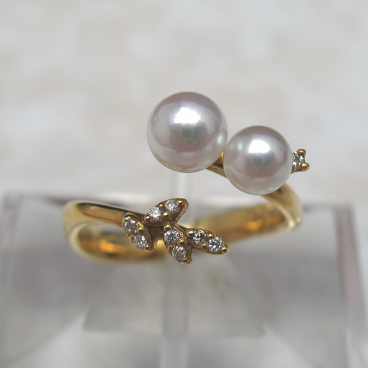 K18あこやベビーパールリング　KRMN00297 - 画像 (2)