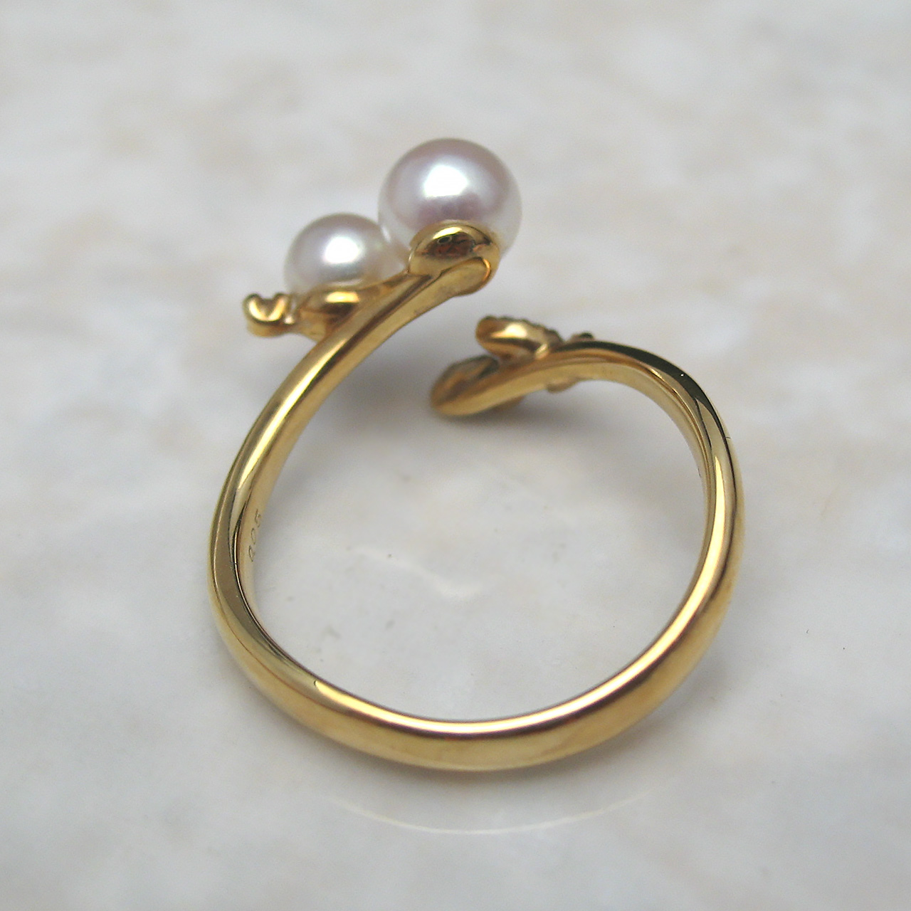 K18あこやベビーパールリング　KRMN00297 - 画像 (5)