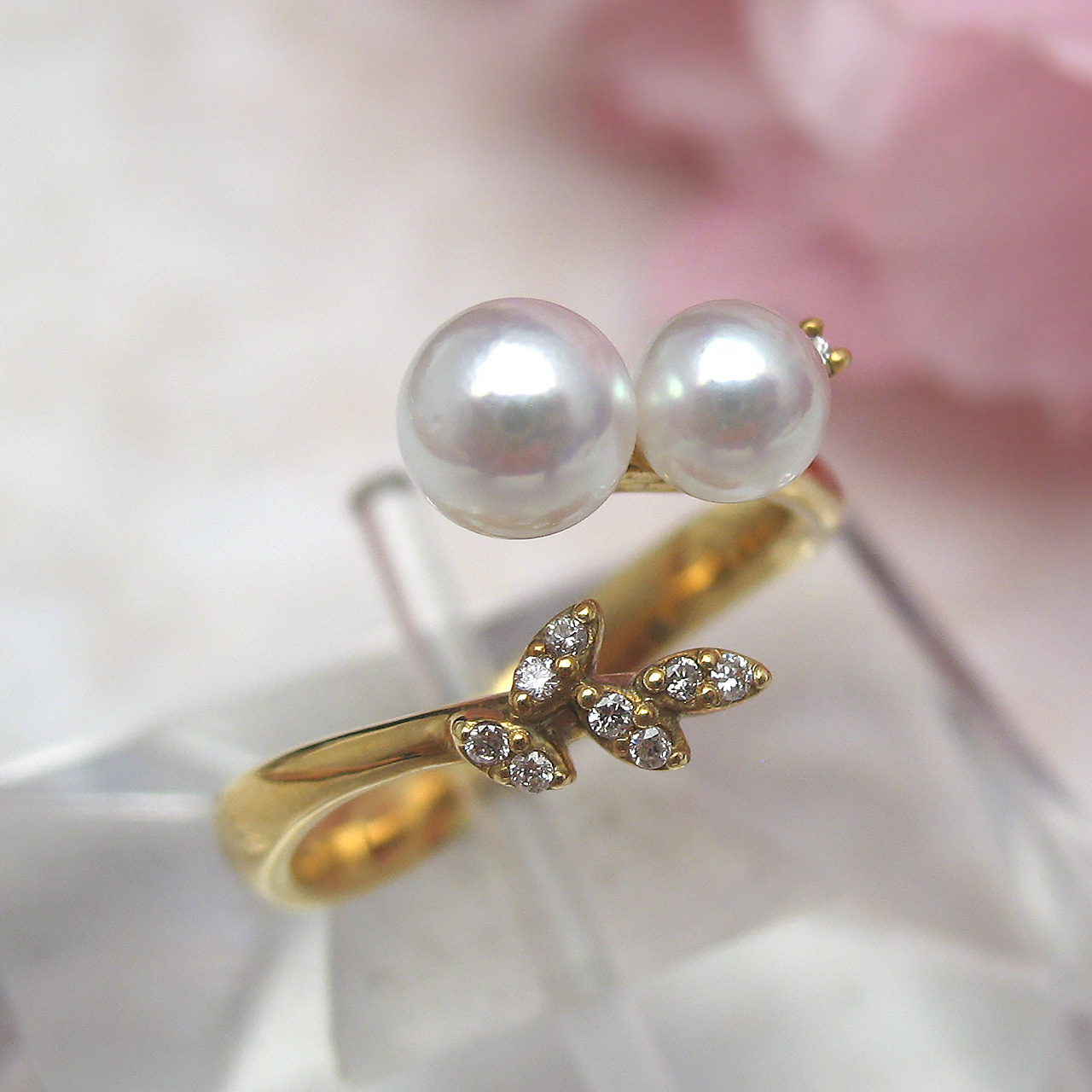 K18あこやベビーパールリング KRMN00297