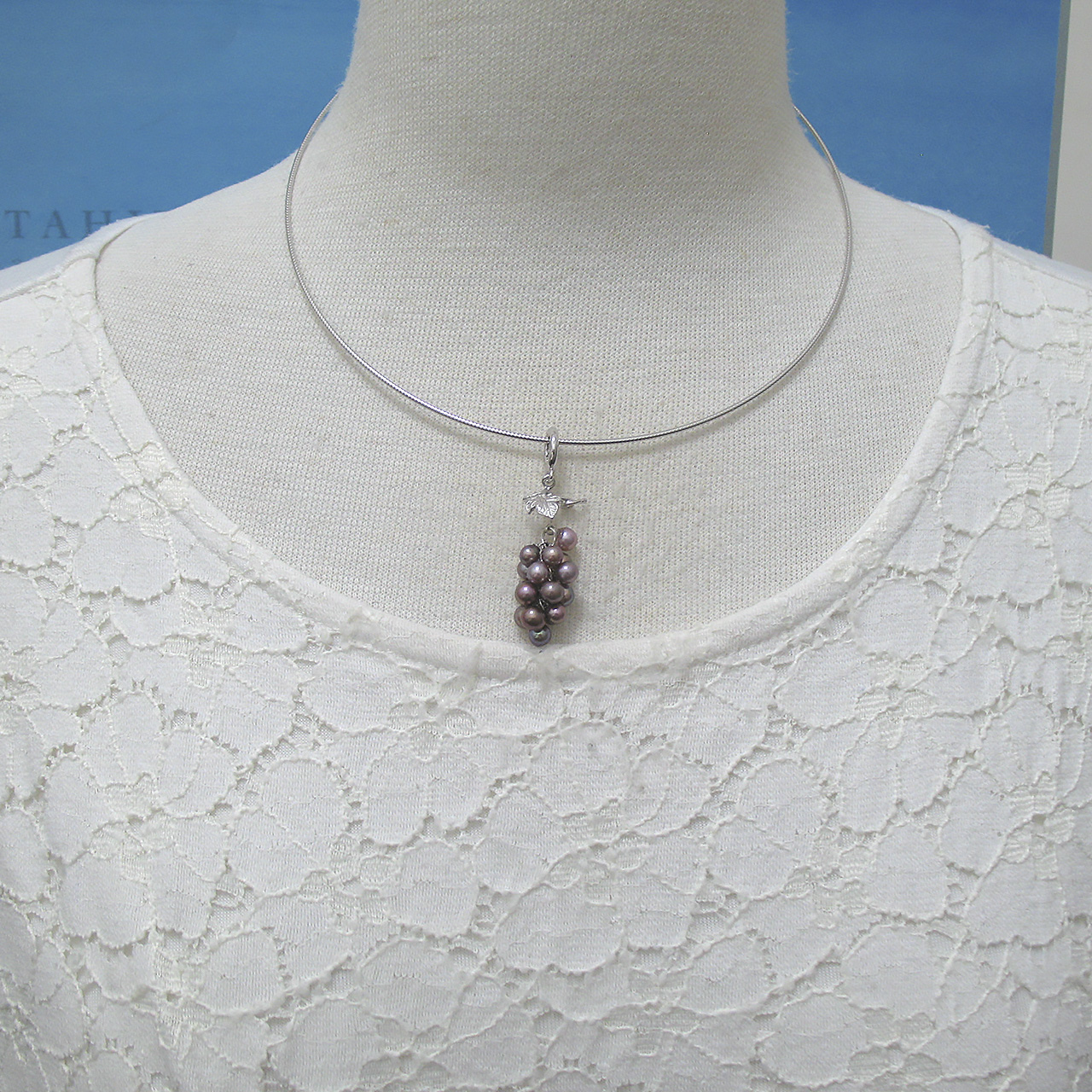 fromseaオリジナル淡水真珠葡萄ペンダントSV - 画像 (6)
