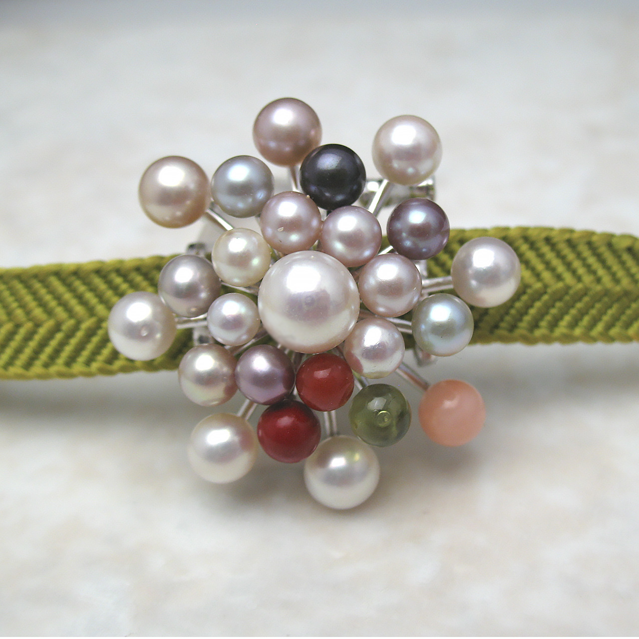 『ランタナ』<br>帯止め兼ブローチ・ペンダント - 画像 (5)