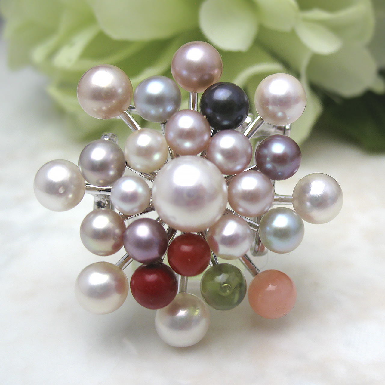 『ランタナ』帯止め兼ブローチ・ペンダント