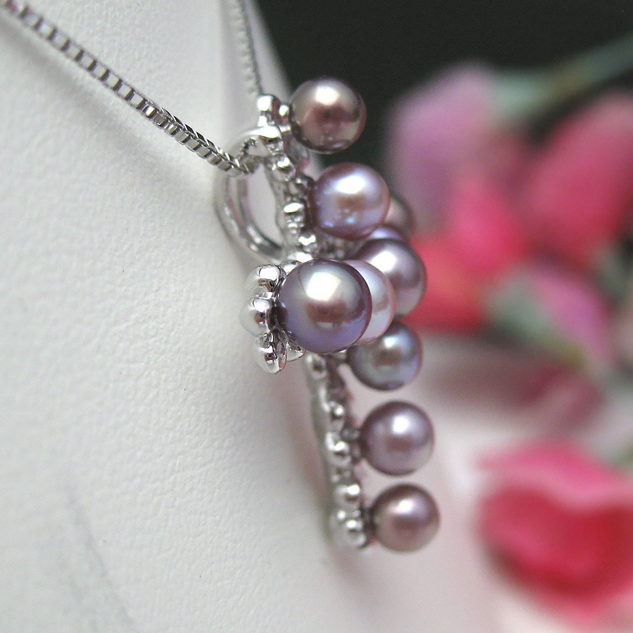 有核淡水真珠クロスペンダントSV - 画像 (4)