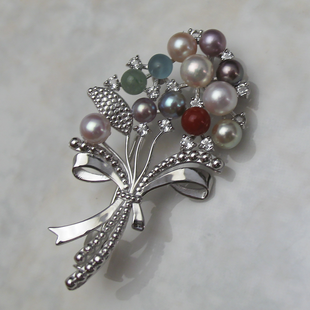 『花束』ブローチ兼ペンダント - 画像 (2)