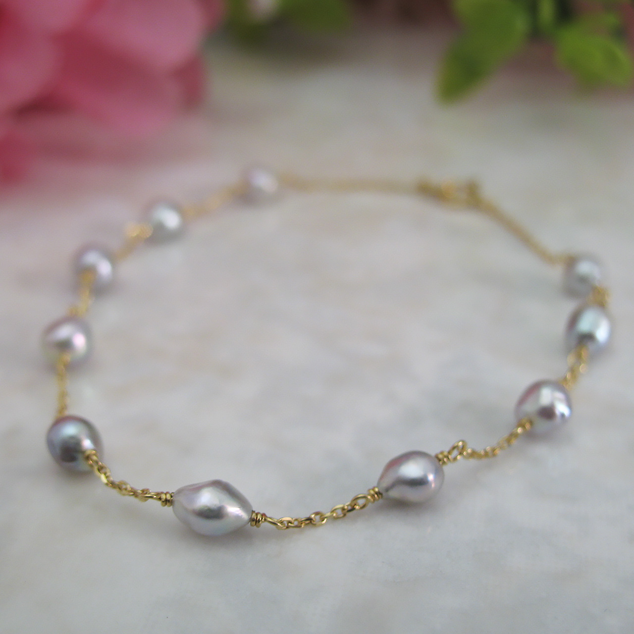 K18あこやケシブレス  KR70703 - 画像 (5)