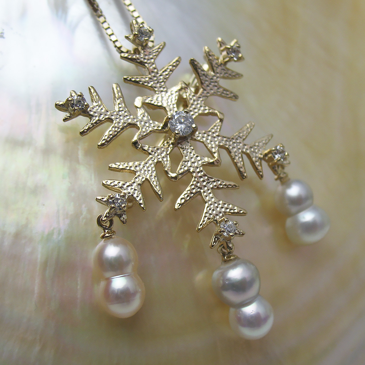 「降り積もる夢」 ブローチ兼ペンダント 雪だるま編