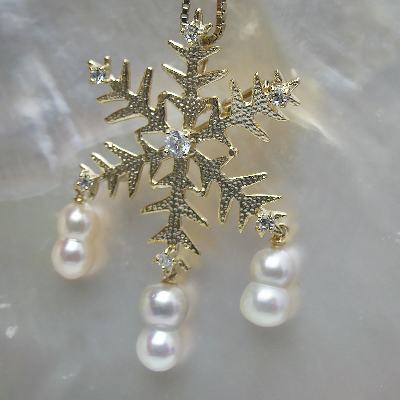 「降り積もる夢」 ブローチ兼ペンダント　雪だるま編　 - 画像 (6)