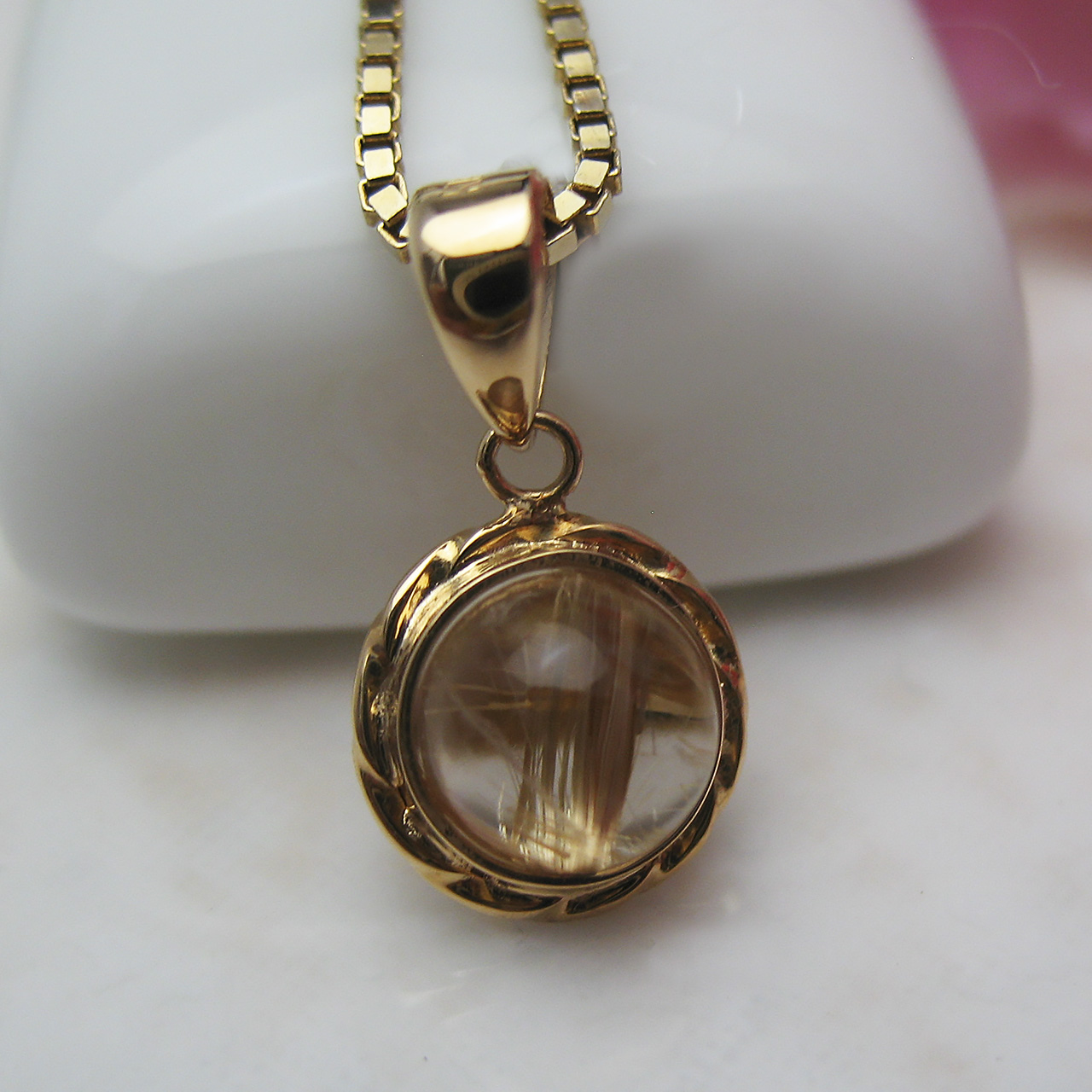 K18ルチルペンダント