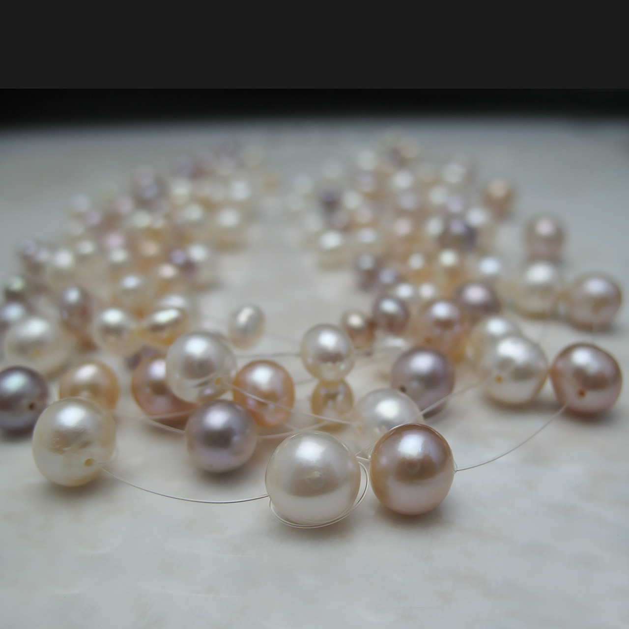 淡水スターダスト10連ネックレス 　FN-3534Y - 画像 (3)