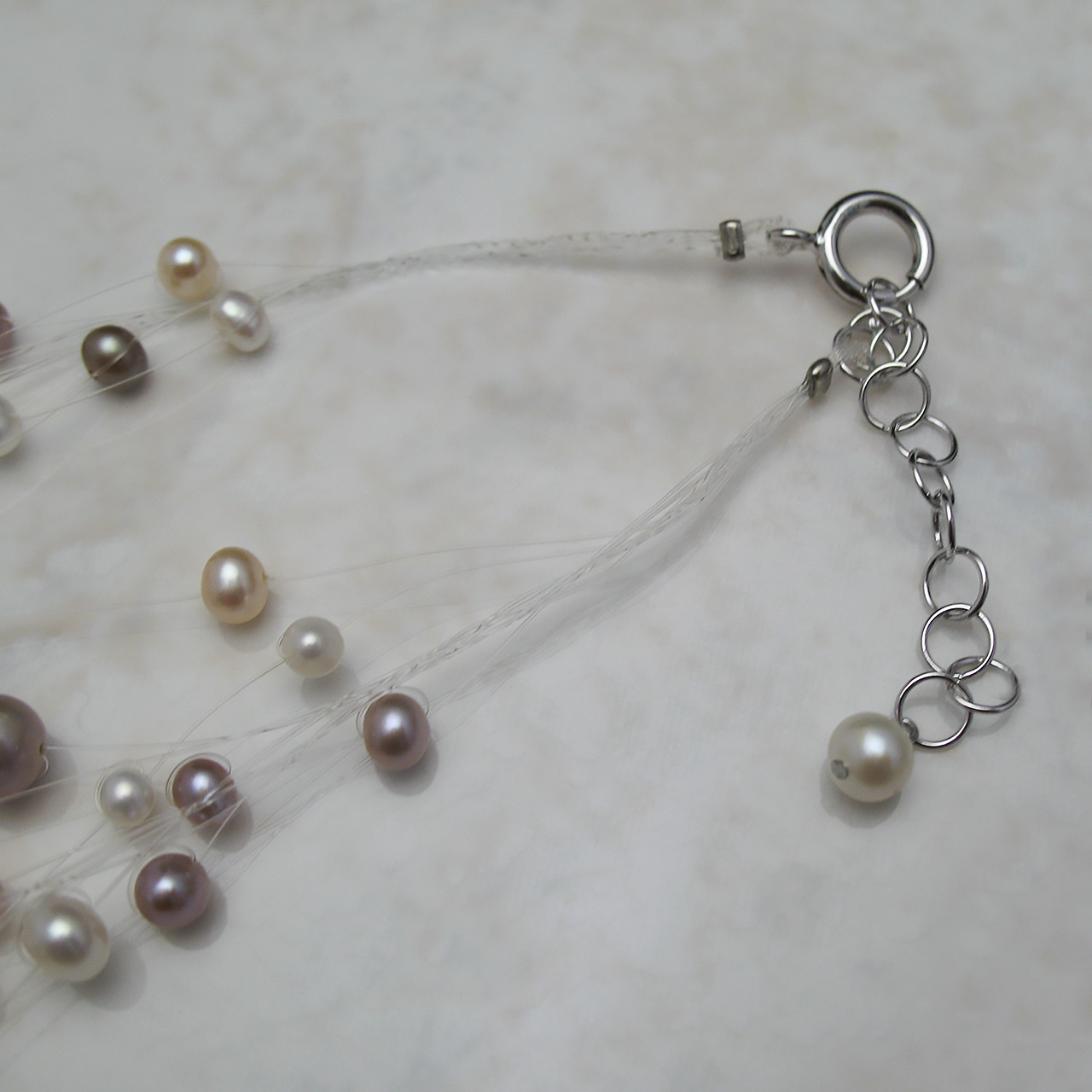 淡水スターダスト10連ネックレス 　FN-3534Y - 画像 (5)