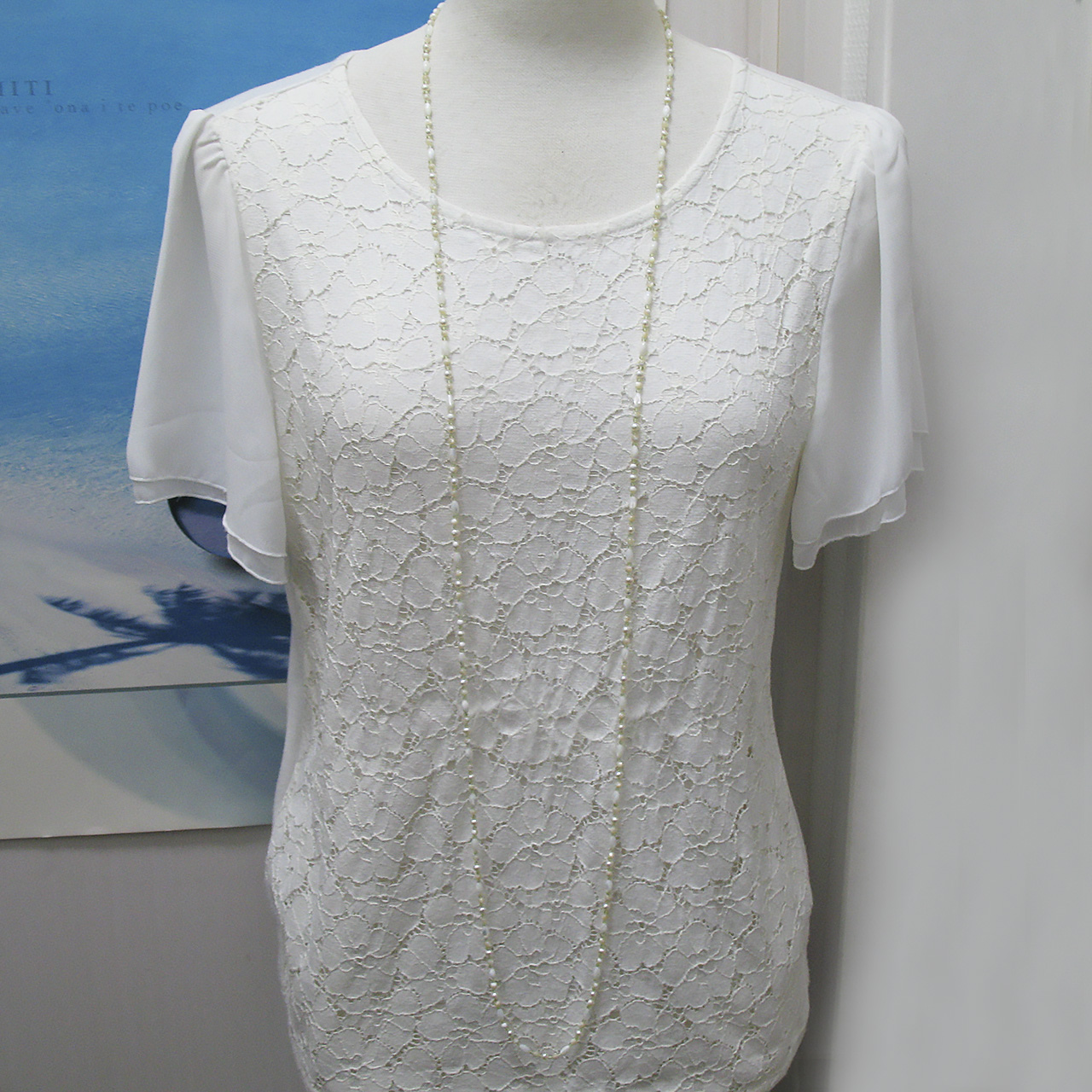 淡水真珠＆シェル・ペリドットネックレス　S507-1 - 画像 (5)