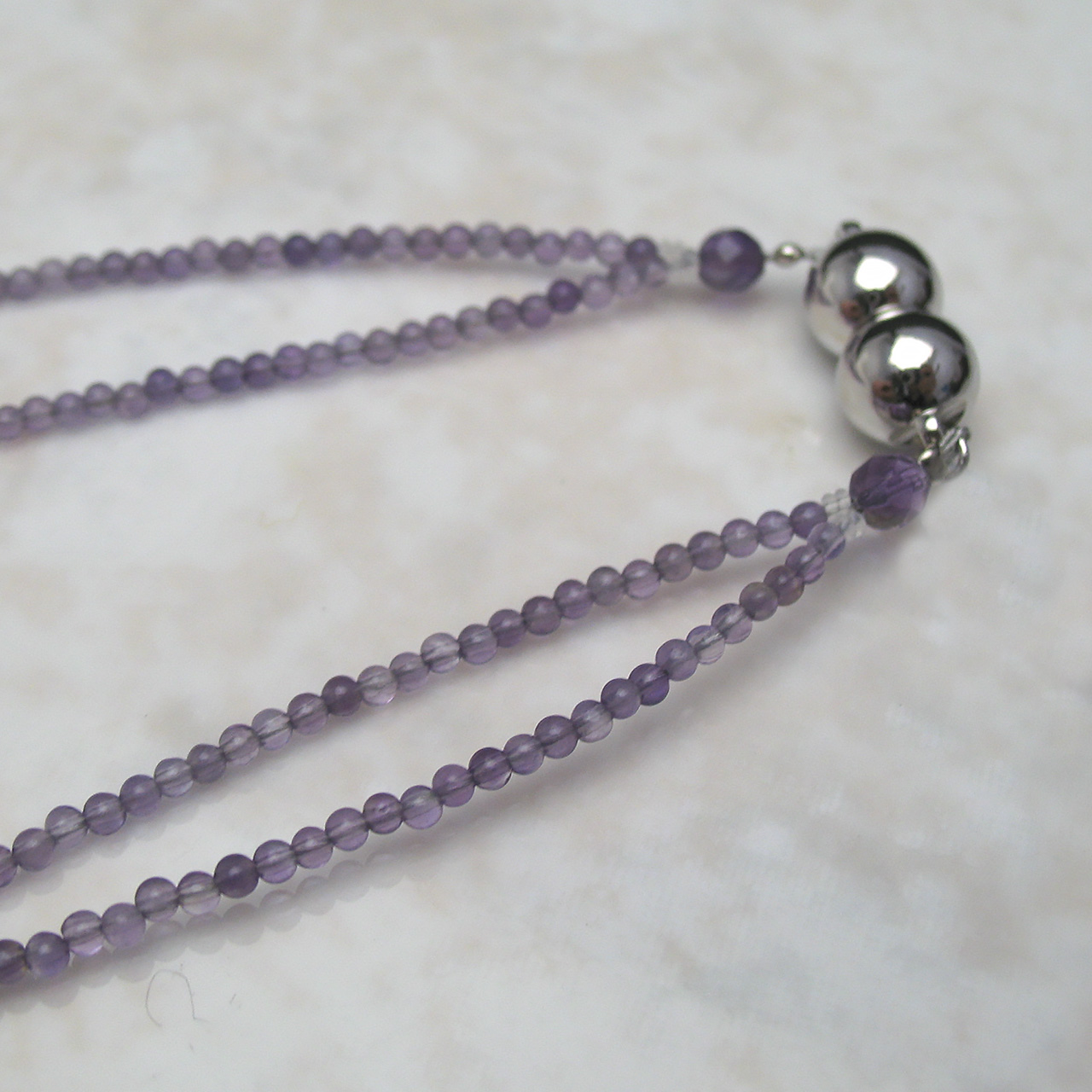 淡水真珠&アメジストネックレス　N818-3 - 画像 (4)