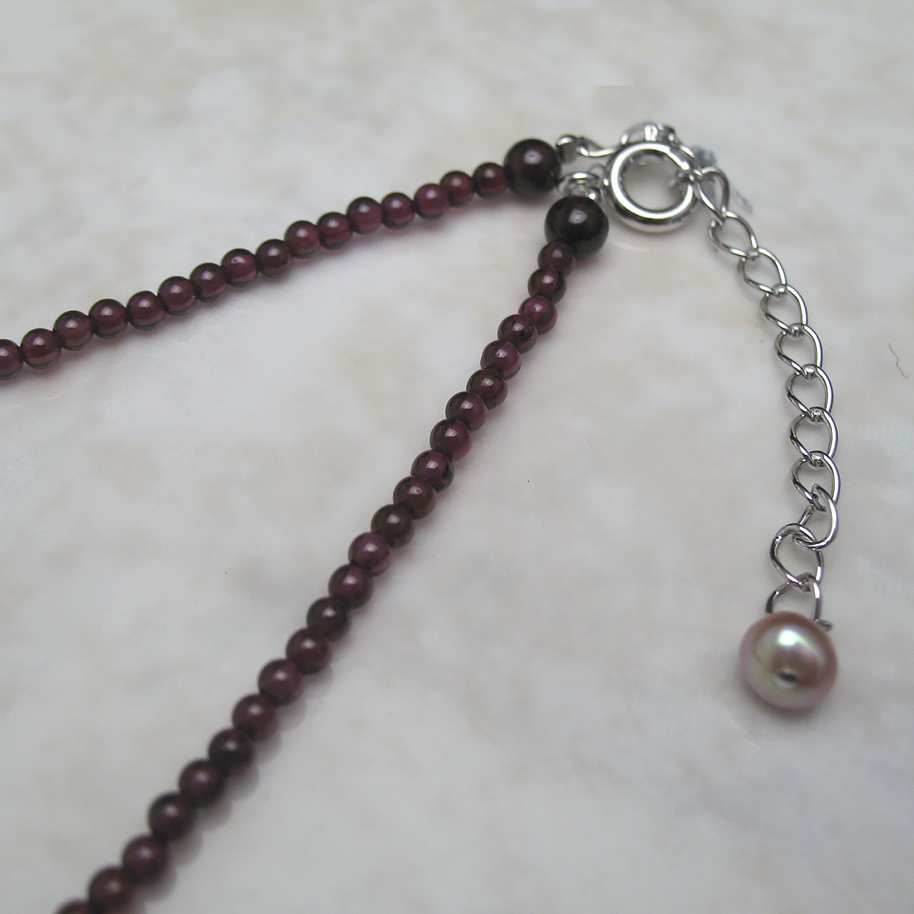 淡水 ＆貝細工ネックレス 　24-282B - 画像 (4)