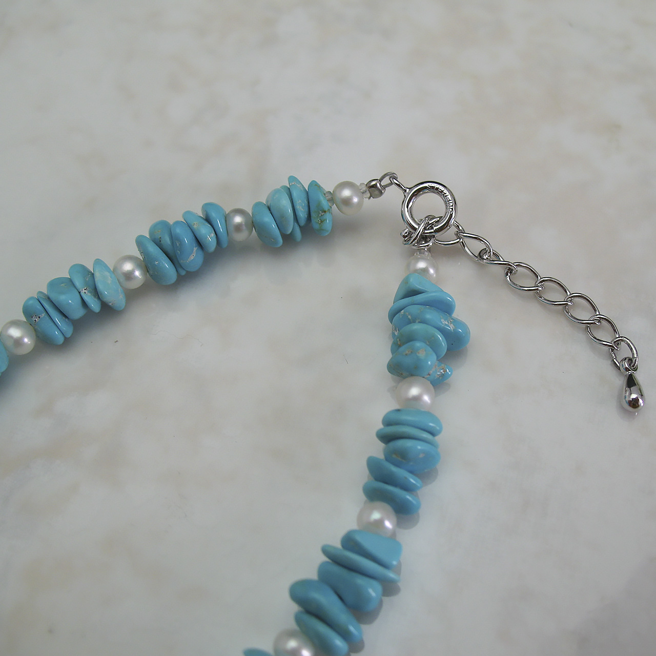 淡水真珠&トルコブレスレットSV　ネコポス発送商品 - 画像 (3)