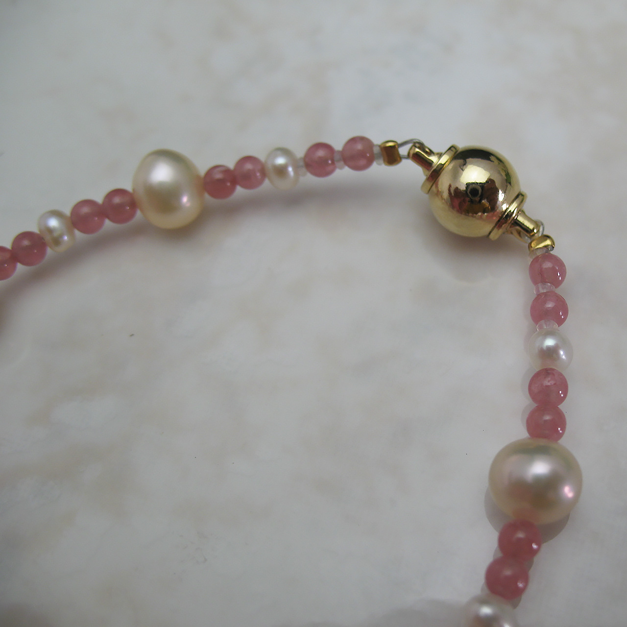 淡水&インカローズブレスレットSV　ネコポス発送商品 - 画像 (3)