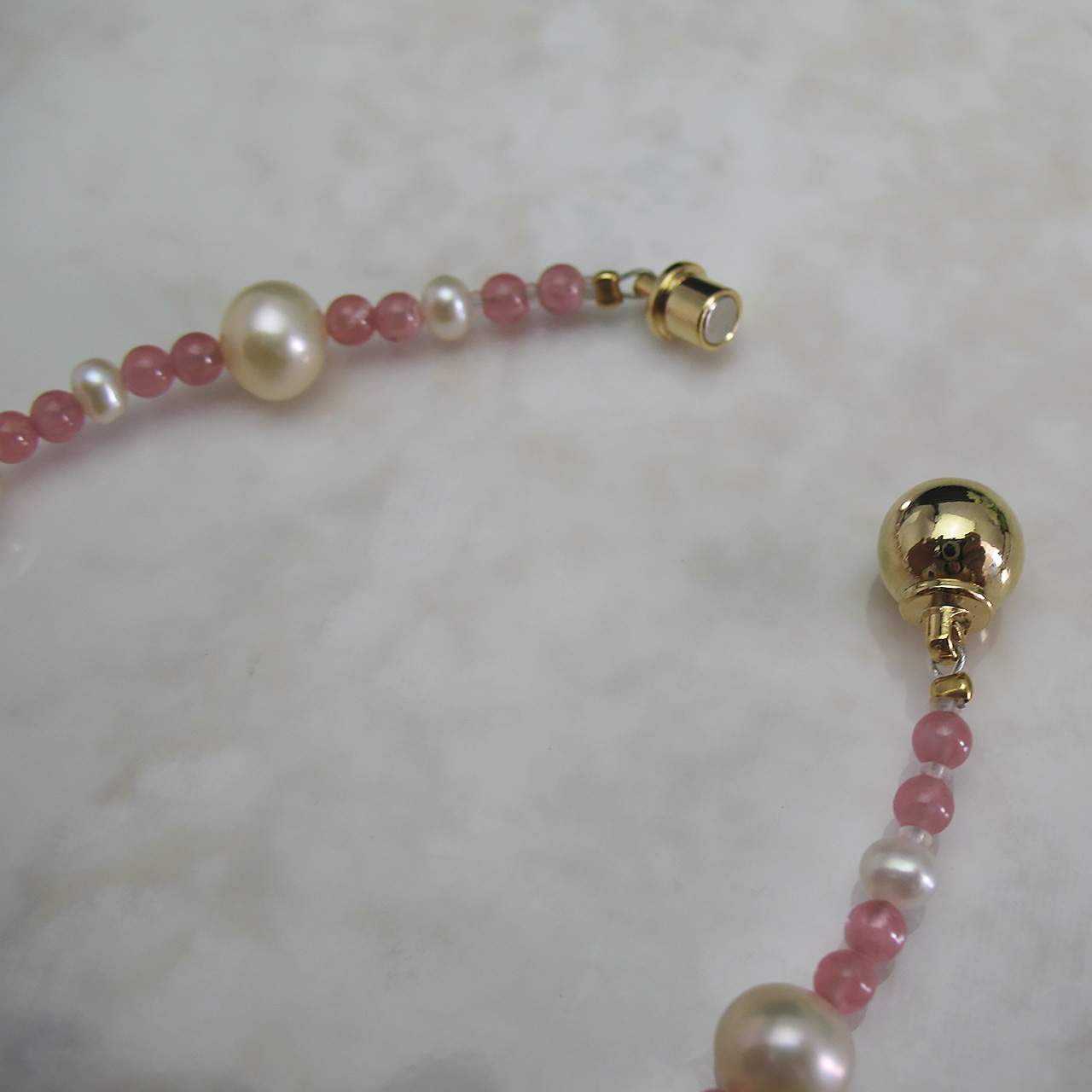 淡水&インカローズブレスレットSV　ネコポス発送商品 - 画像 (4)