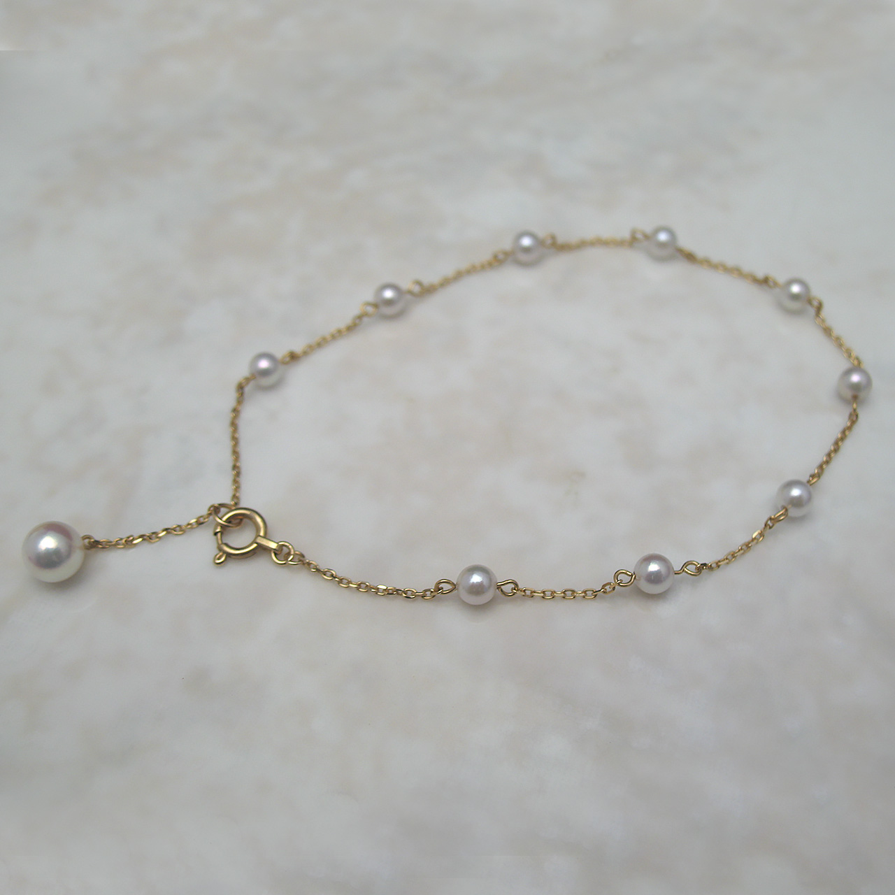 K18 あこやブレスレット　BU14 - 画像 (2)