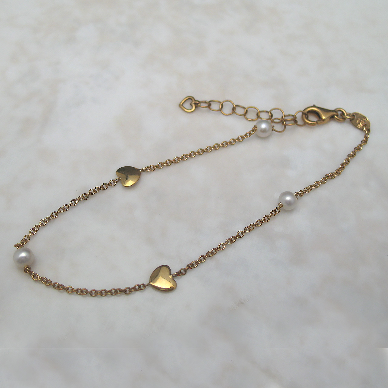 K18 さりげなくパールのブレスレット - 画像 (2)