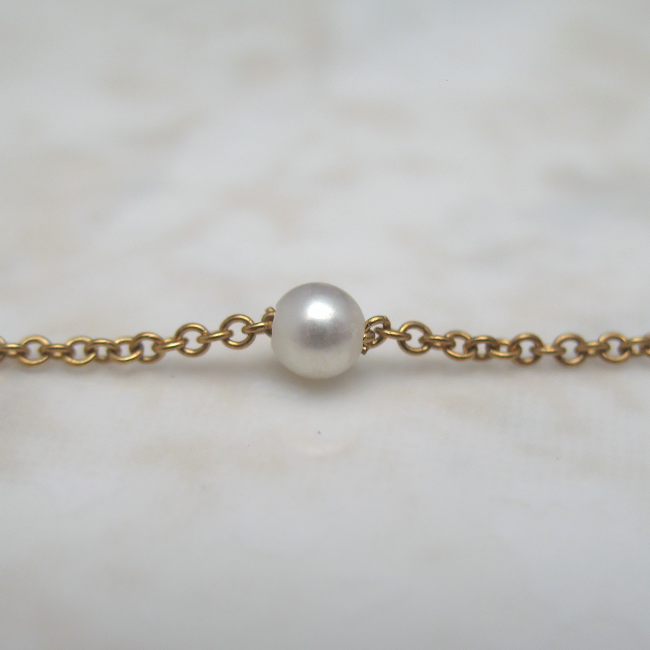 K18 さりげなくパールのブレスレット - 画像 (3)