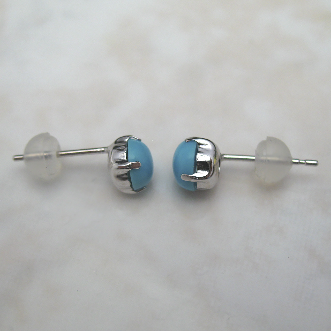 K18WGトルコ石ピアス - 画像 (5)