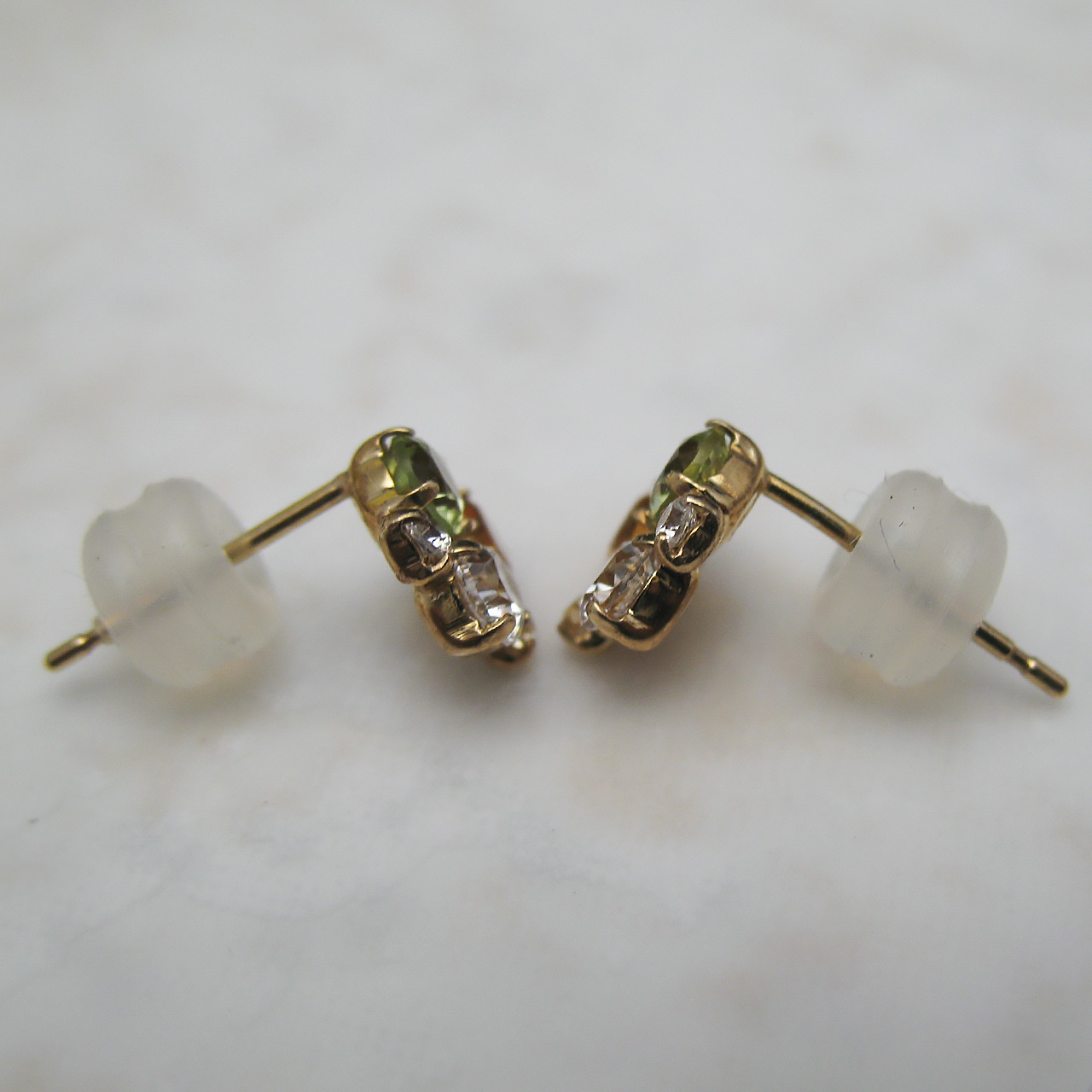 K10ペリドット＆シトリンピアス　SA55 - 画像 (4)