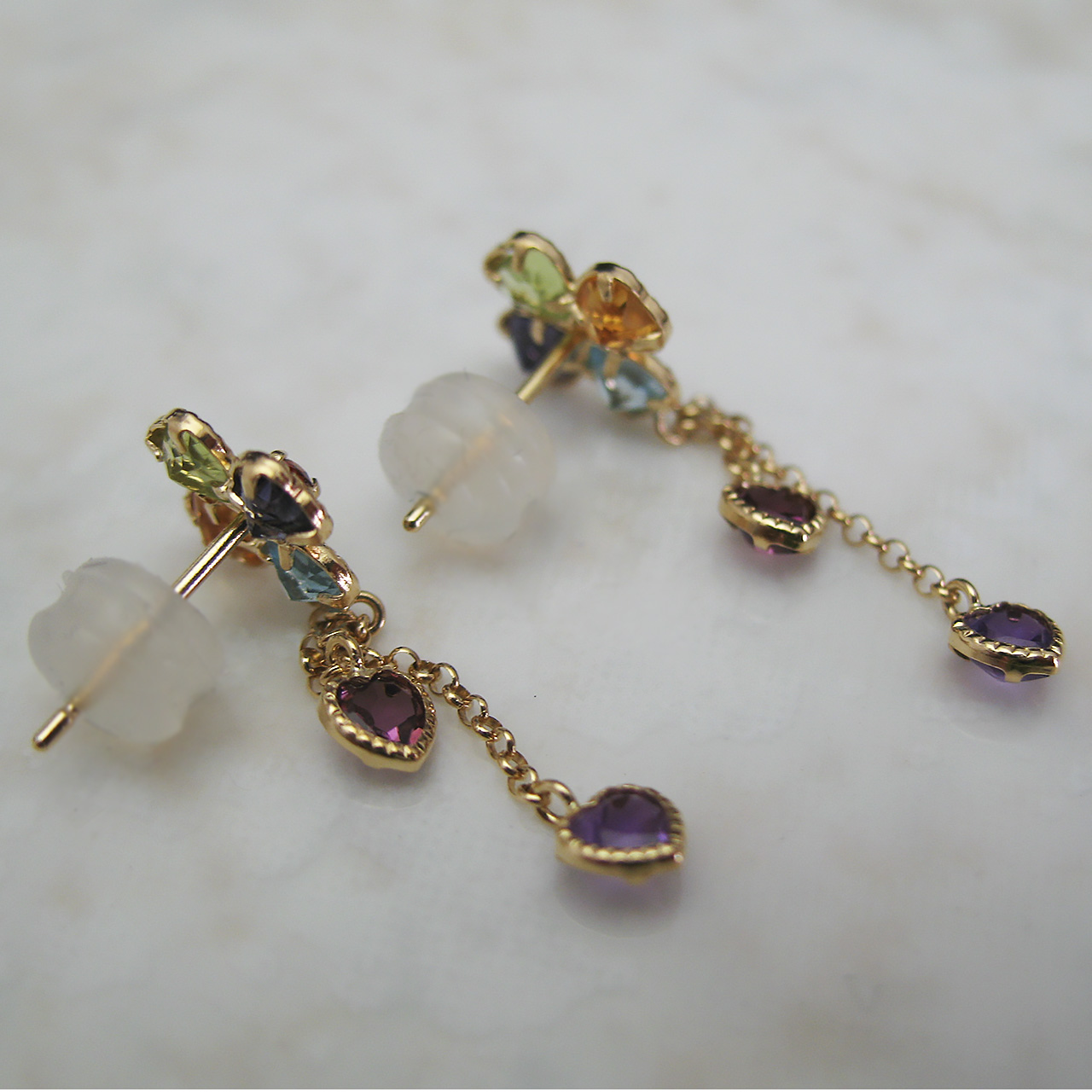 K18 カラーストーンピアス - 画像 (4)