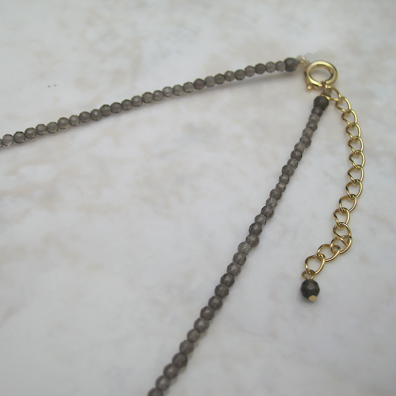 レモンクォーツ・スモーキークォーツ&淡水真珠ネックレス　24-279F - 画像 (4)