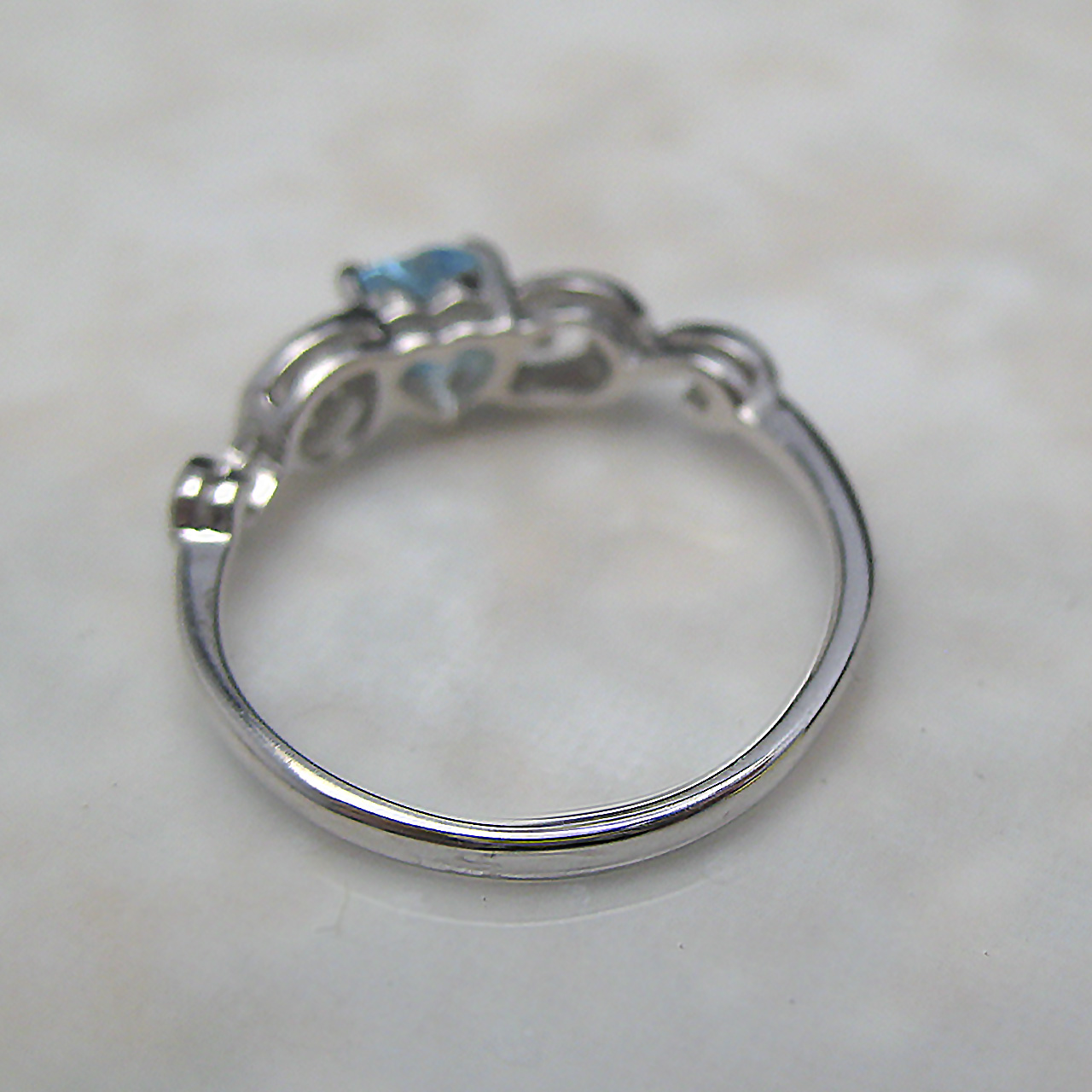 Bijoux fromsea K18WGブルーブルートパーズピンキーリングRW-8183 - 画像 (5)