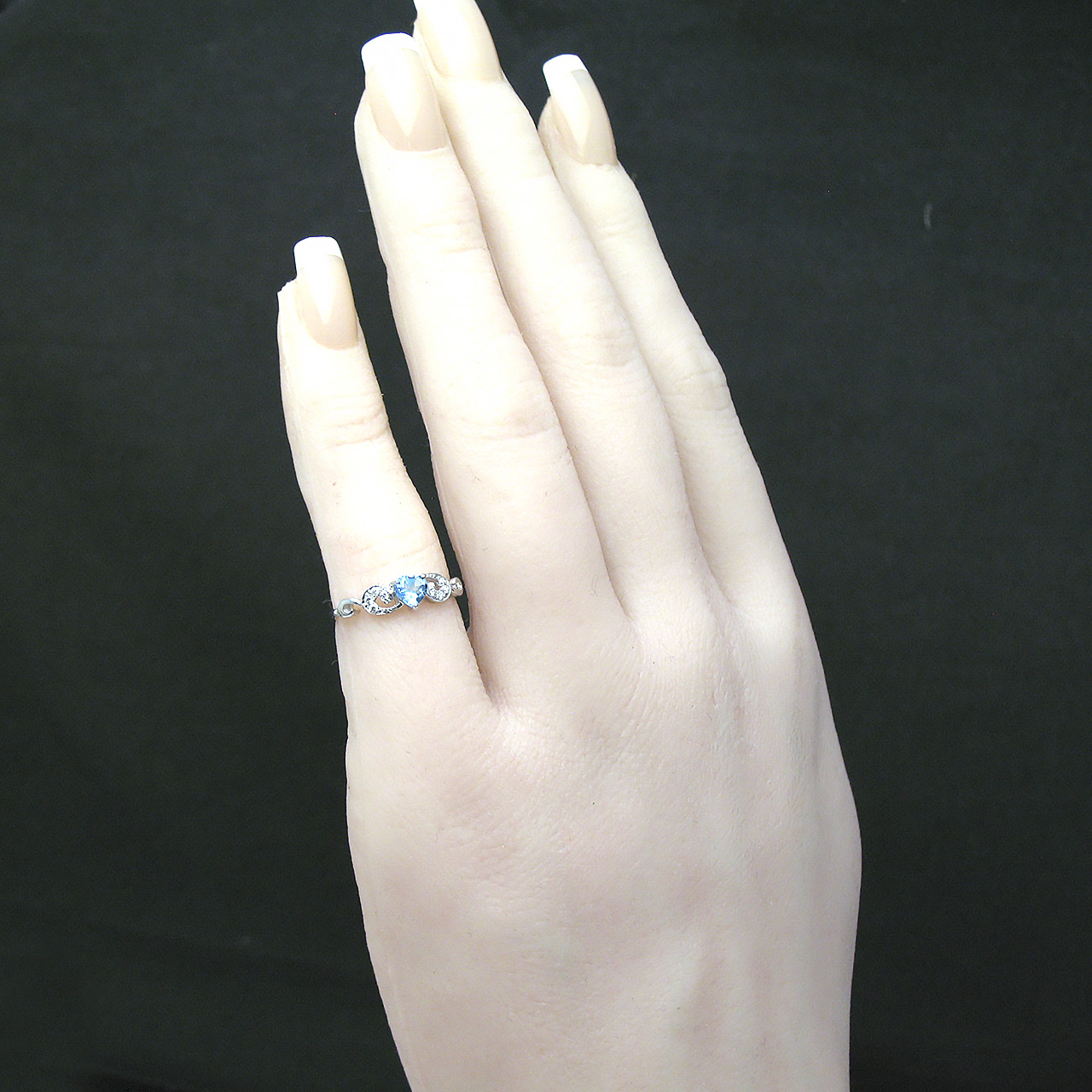 Bijoux fromsea K18WGブルーブルートパーズピンキーリングRW-8183 - 画像 (7)