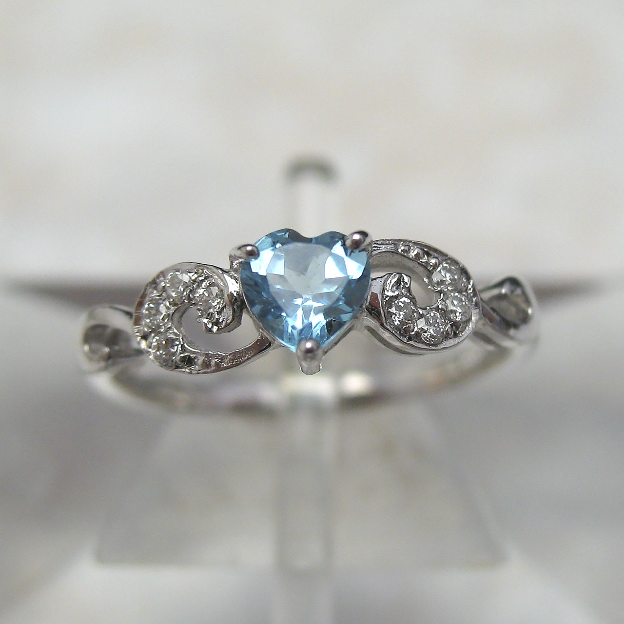 Bijoux fromsea K18WGブルーブルートパーズピンキーリングRW-8183 - 画像 (2)