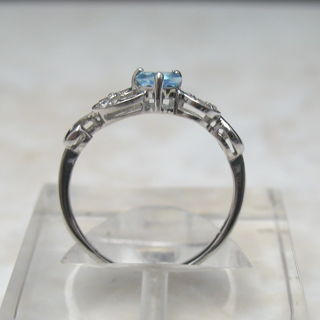 Bijoux fromsea K18WGブルーブルートパーズピンキーリングRW-8183 - 画像 (4)