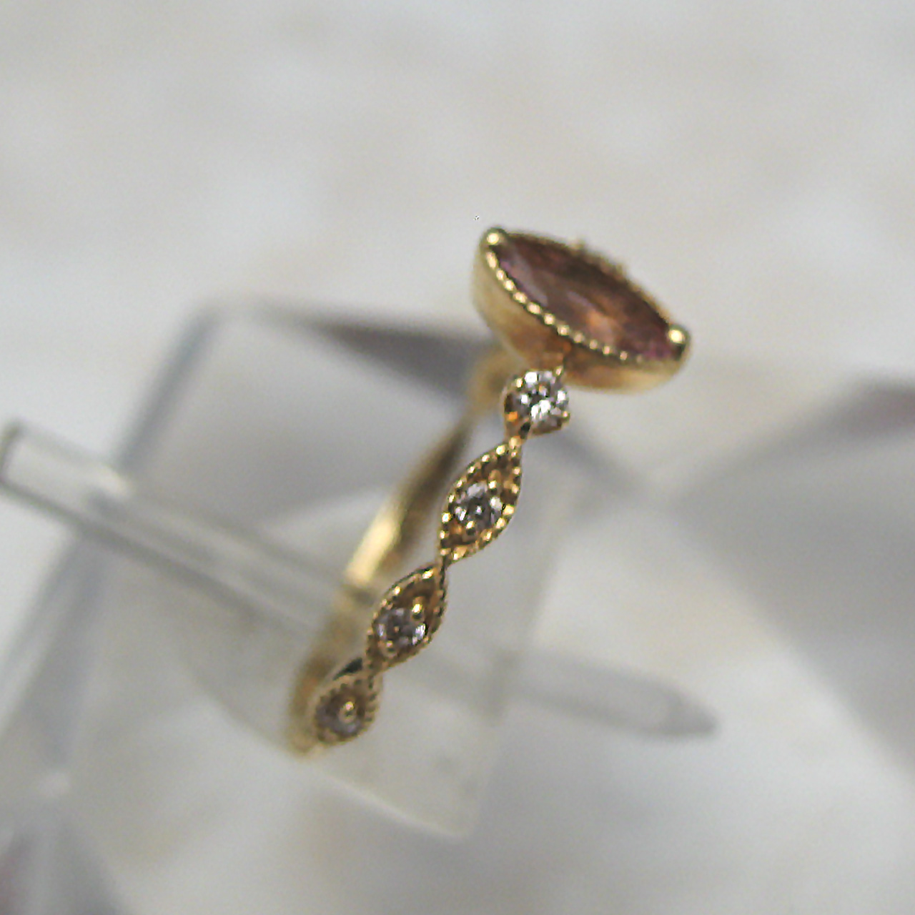 Bijoux fromsea K18ピンクトルマリンピンキーリングRK-9392 - 画像 (3)