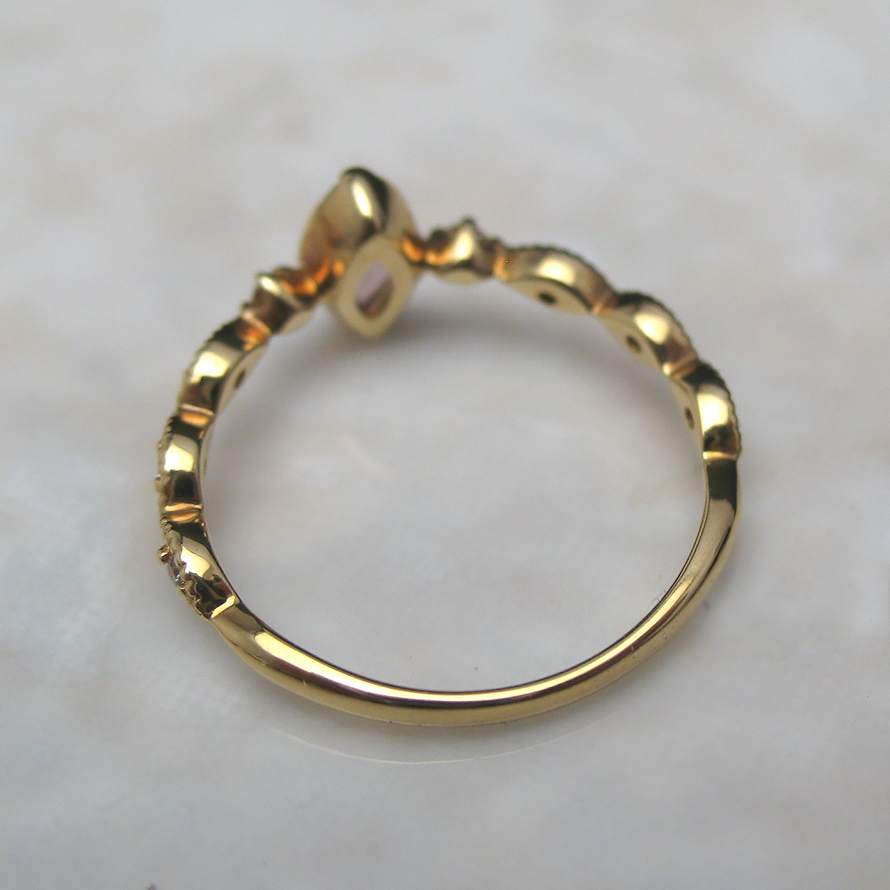 Bijoux fromsea K18ピンクトルマリンピンキーリングRK-9392 - 画像 (5)