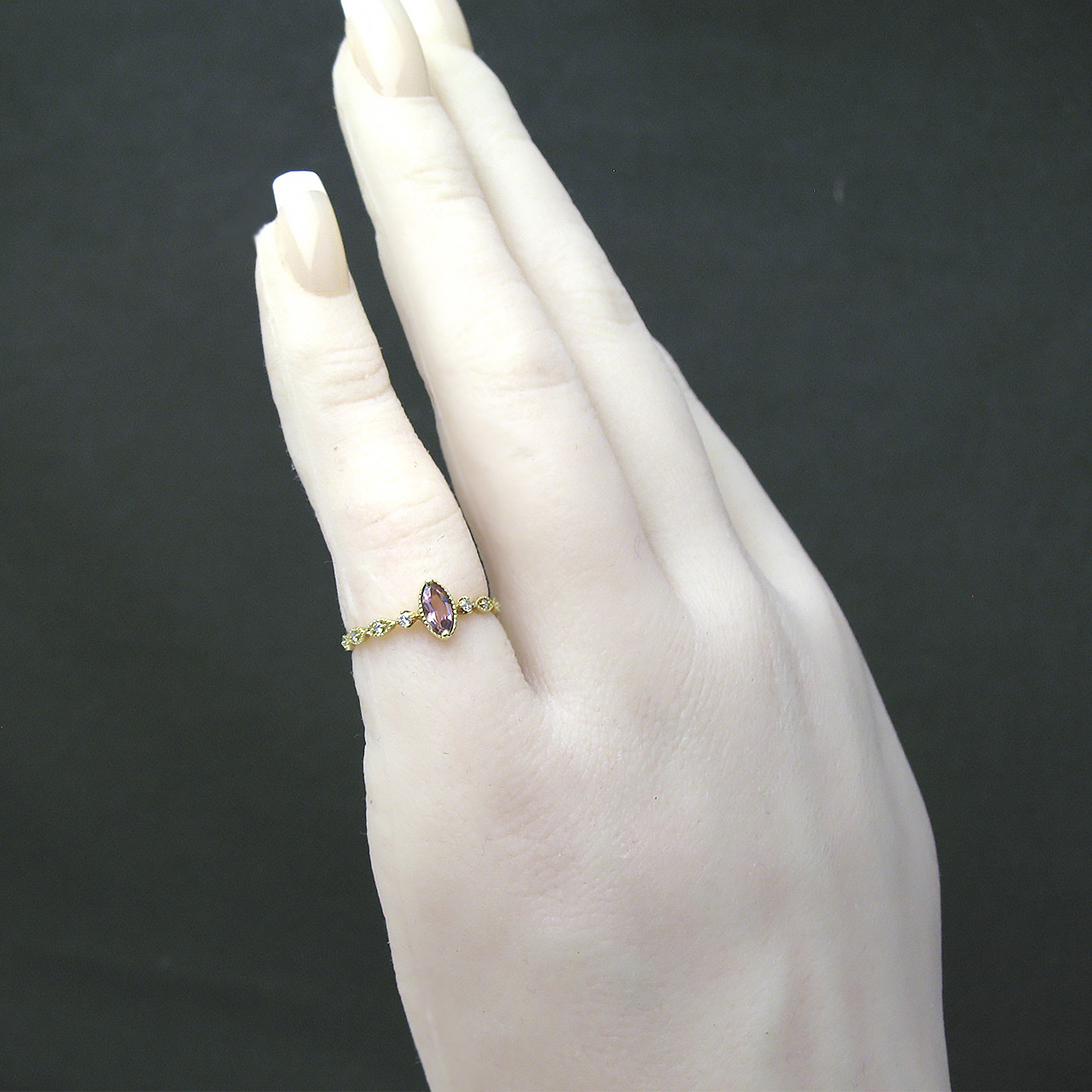 Bijoux fromsea K18ピンクトルマリンピンキーリングRK-9392 - 画像 (7)