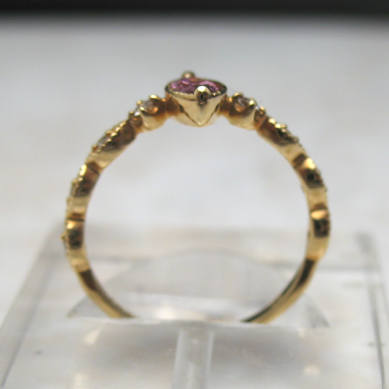 Bijoux fromsea K18ピンクトルマリンピンキーリングRK-9392 - 画像 (4)