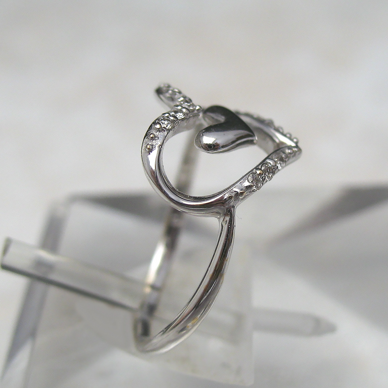 Bijoux fromsea K18WGハートピンキーリングRW-5596 - 画像 (3)