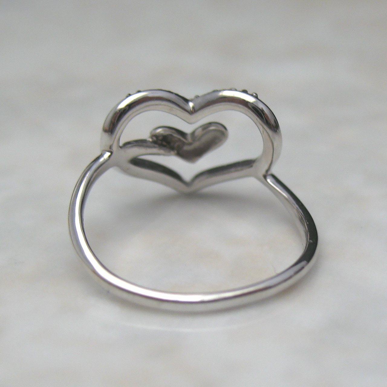 Bijoux fromsea K18WGハートピンキーリングRW-5596 - 画像 (5)