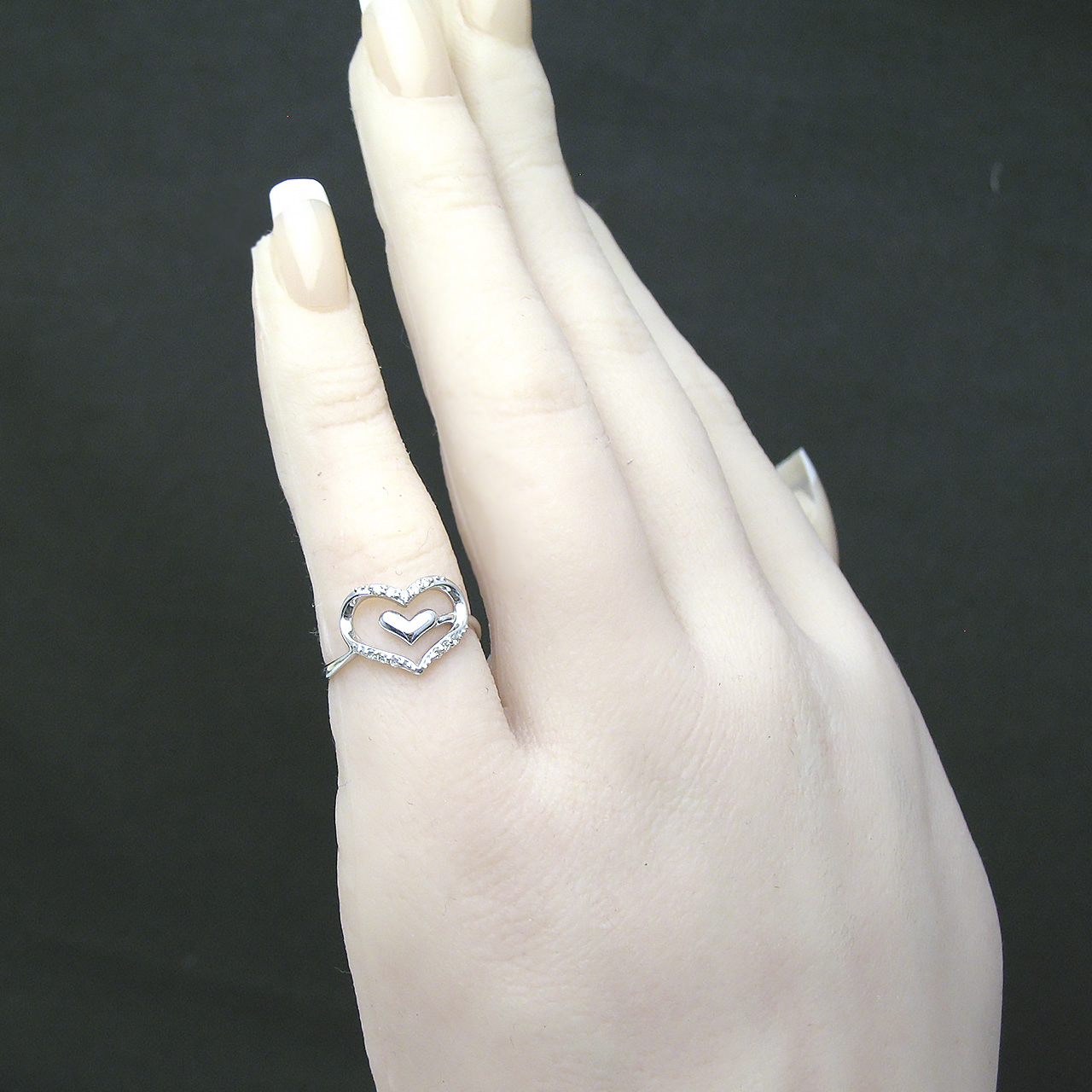 Bijoux fromsea K18WGハートピンキーリングRW-5596 - 画像 (7)