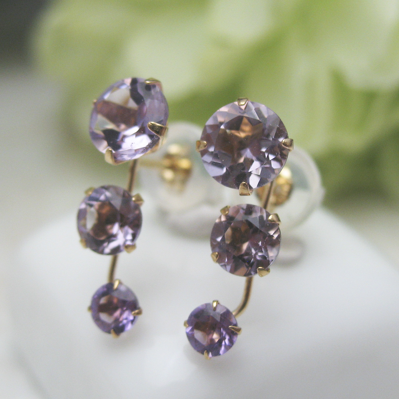 Bijoux fromsea K18 アメジストピアス PE-2863 - 画像 (5)