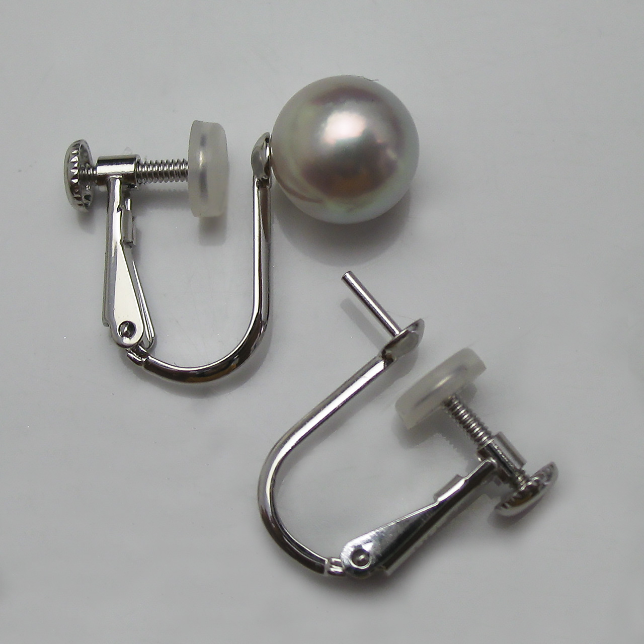 SILVER ネジばね イヤリング金具※金具のみの場合はネコポス発送になります 日時指定・代引きできません