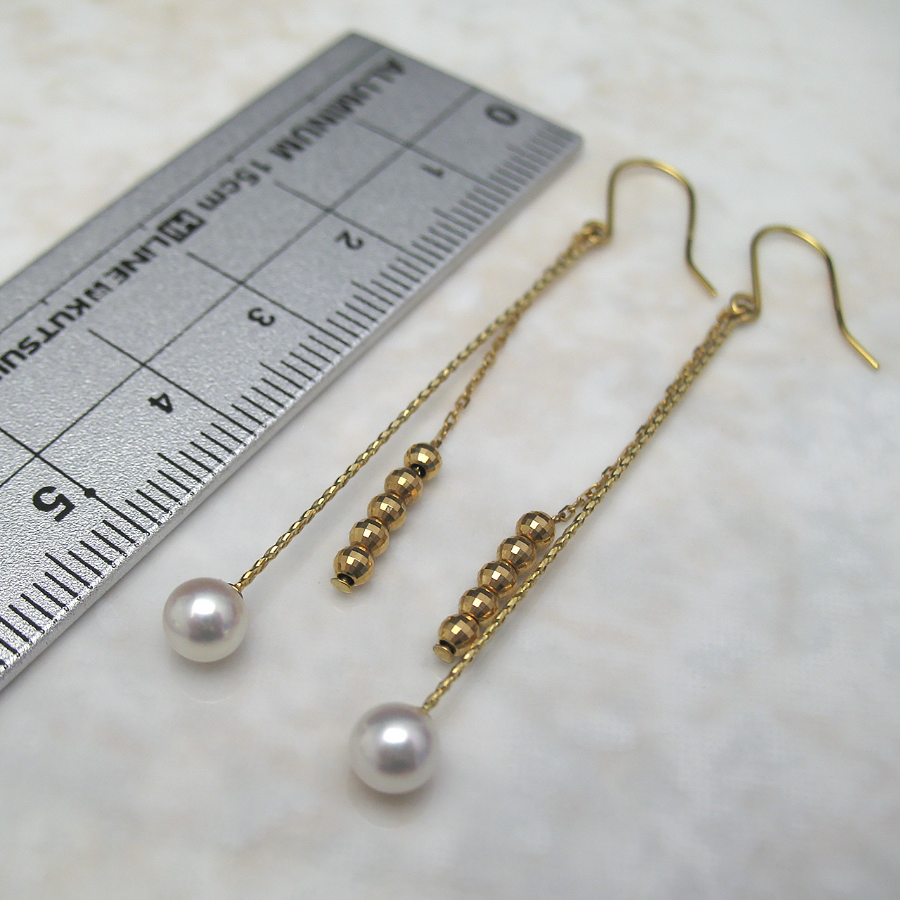 K18あこやロングピアスミラーボールがイイね - 画像 (3)