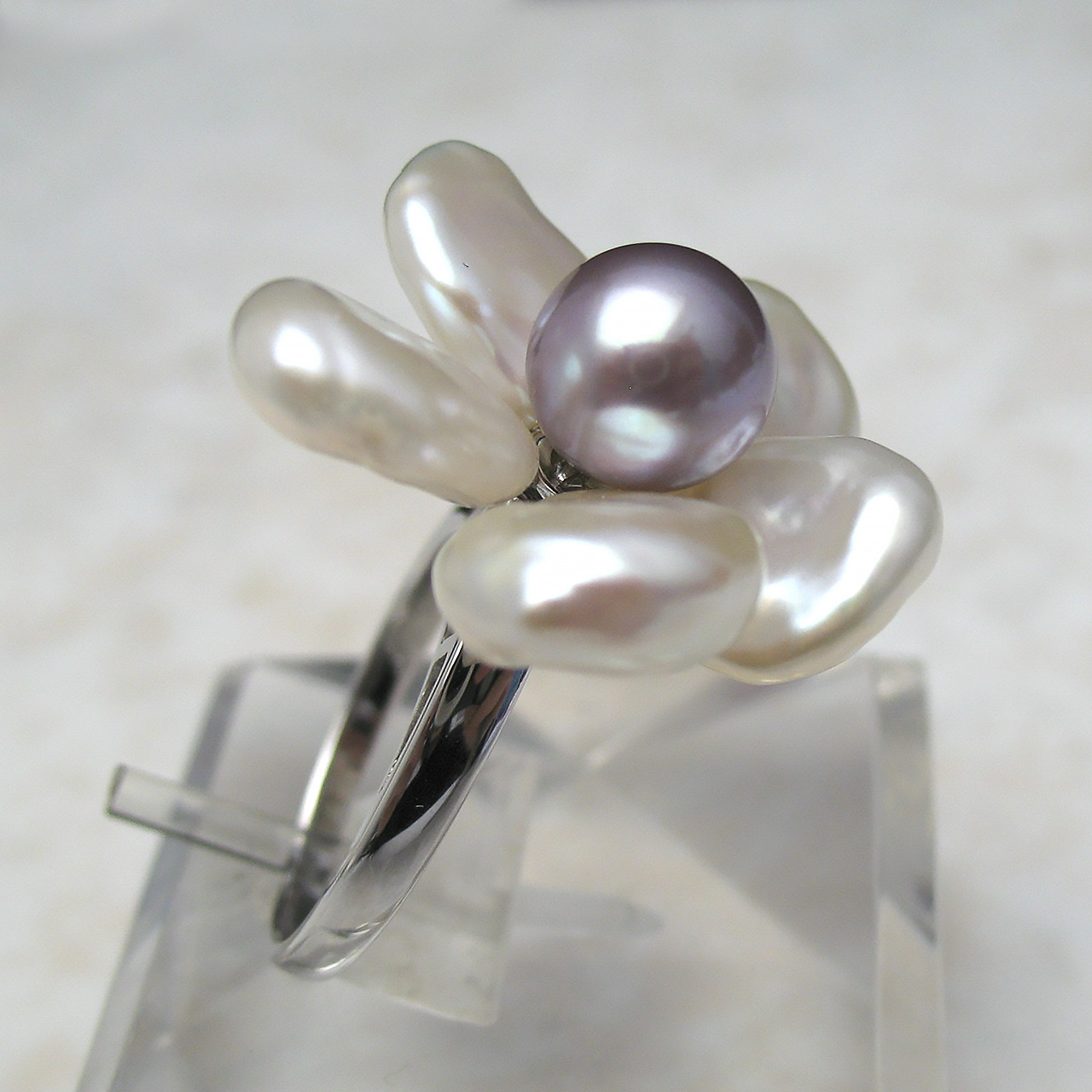 fromseaオリジナル Timeless Flower 淡水リング - 画像 (3)