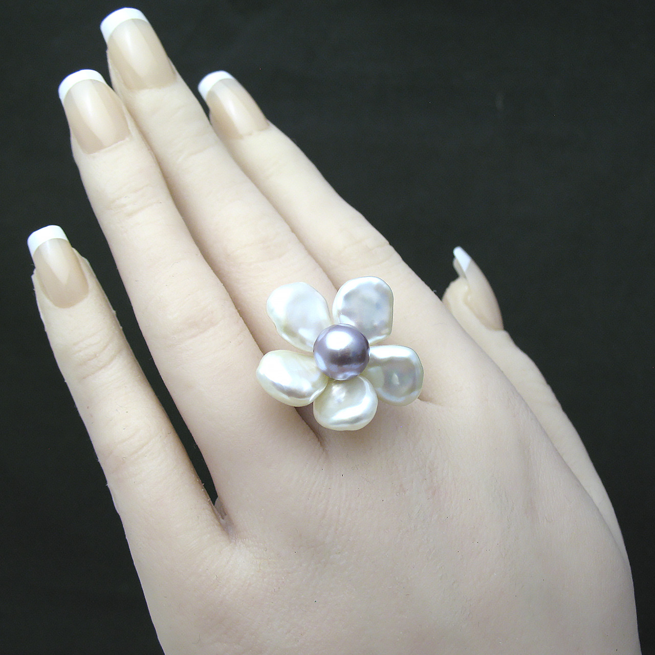 fromseaオリジナル Timeless Flower 淡水リング - 画像 (7)