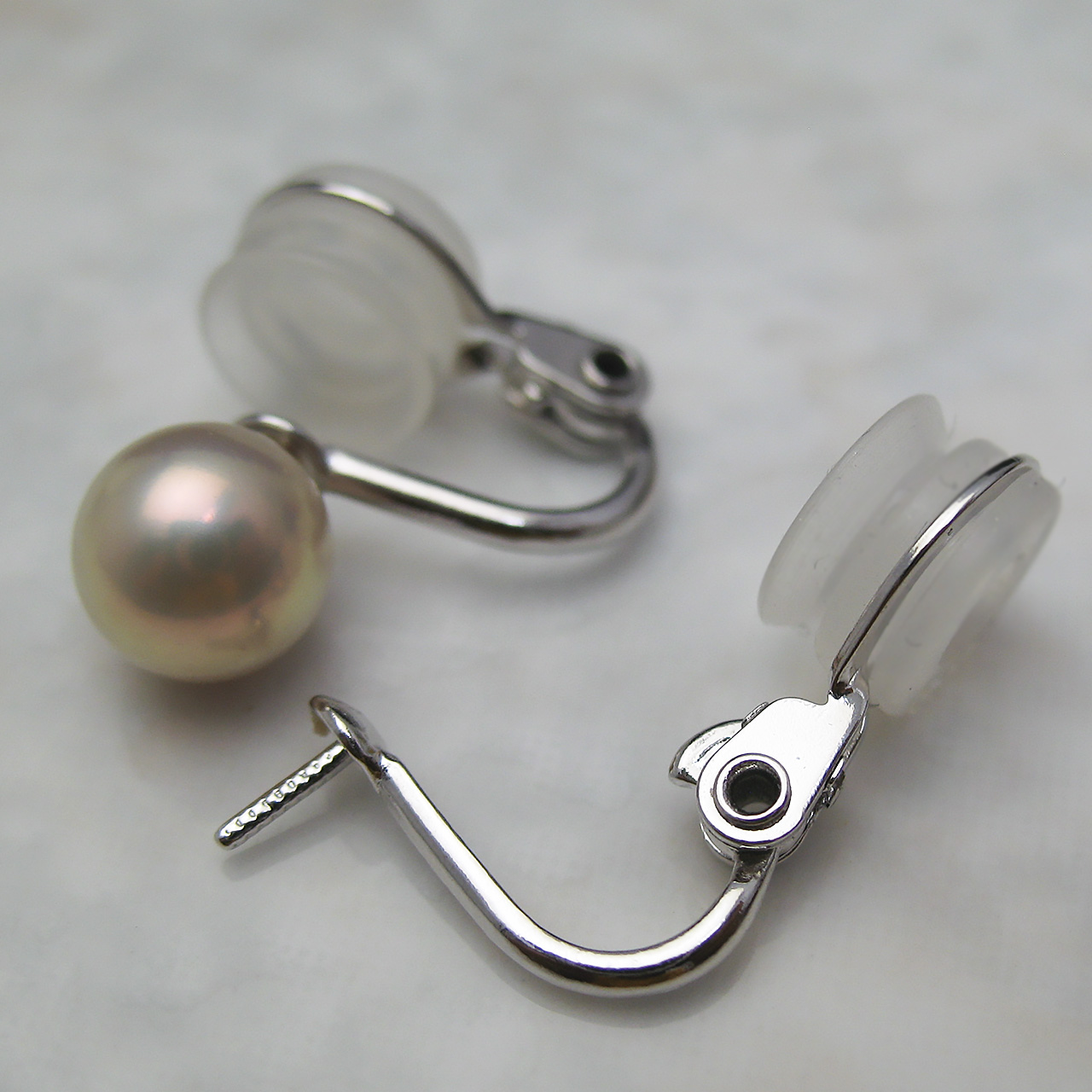 シルバー無段階調整直付けイヤリング金具※金具のみの場合はネコポス発送になります　日時指定・代引きできません - 画像 (2)