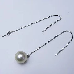 K18WG、K18YG チェーンピアス5センチ金具