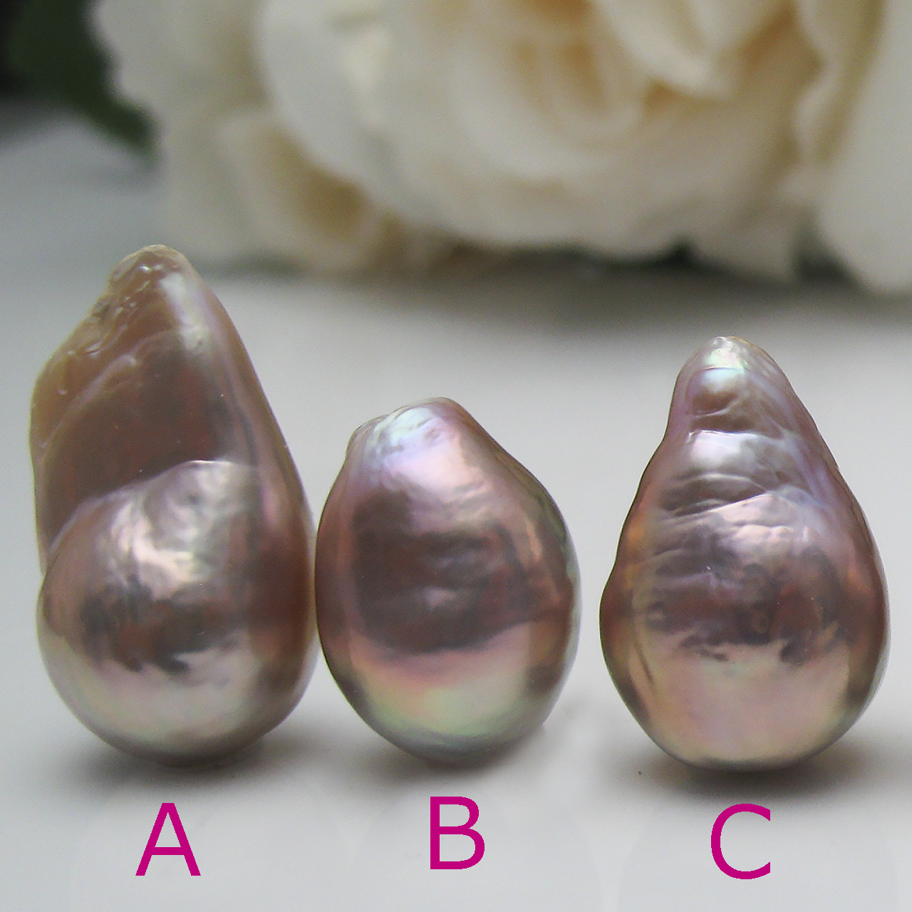 有核淡水バロックペンダント用ルース T-20 12.5ミリアップ