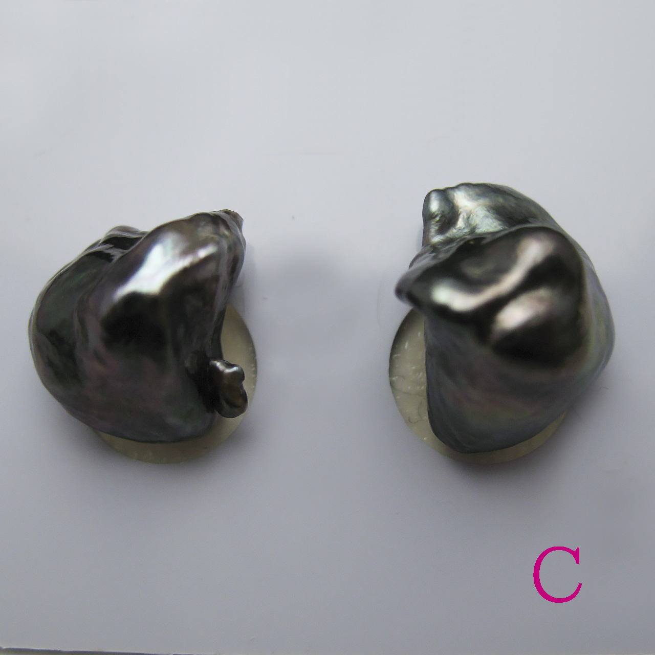 黒蝶ケシバロックペアルース無穴KBN - 画像 (4)